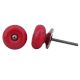 Red Crackle Ceramic Wardrobe Knob