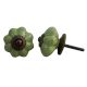 Green Crackle Melon Ceramic Dresser Knob