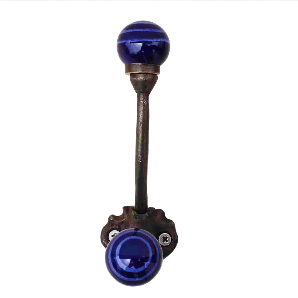 Navy Blue Strip Iron Hooks-EHG-29