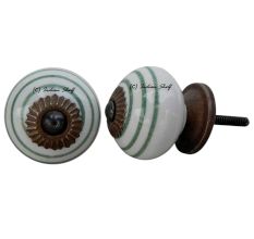 White Smoky Green Knob