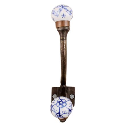 Blue Floral Iron Hooks-EHG-54