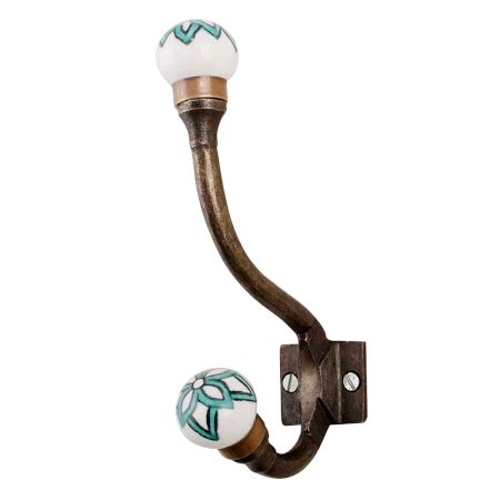 Navy Blue Turquoise Tiny Iron Hooks-EHG-63