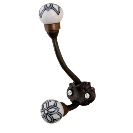 Black Floral Iron Hooks-EHG-52