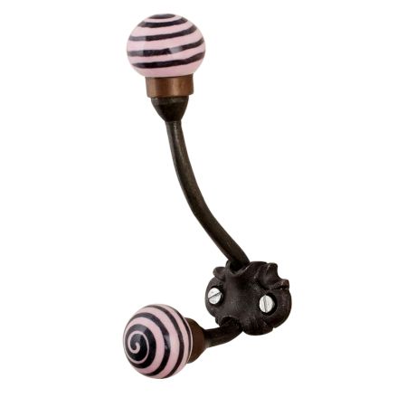 Pink Black Strip Tree Hooks-EHG-79