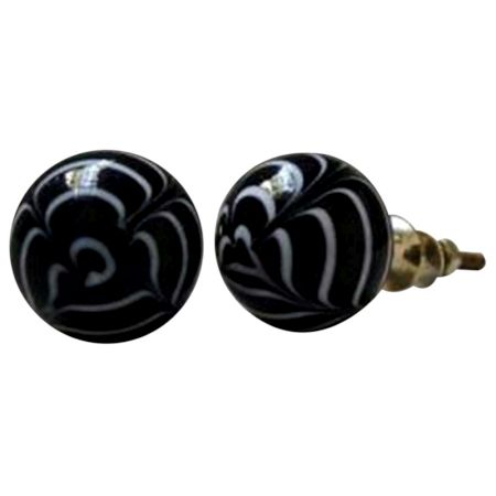 Black & White Striped Knob