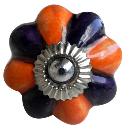 Orange Navy Blue Knob