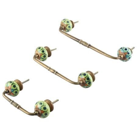 Rangoli Work Ceramic Bridge Handle