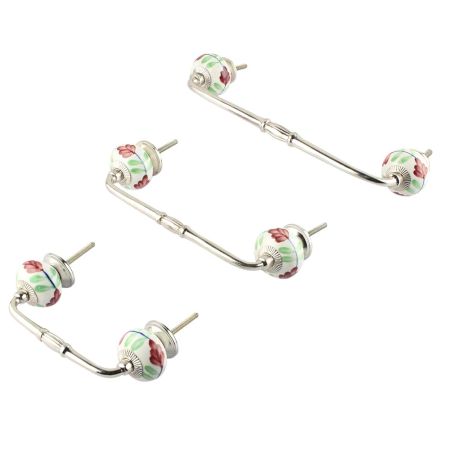 Cherry Lily Ceramic Bridge Handle