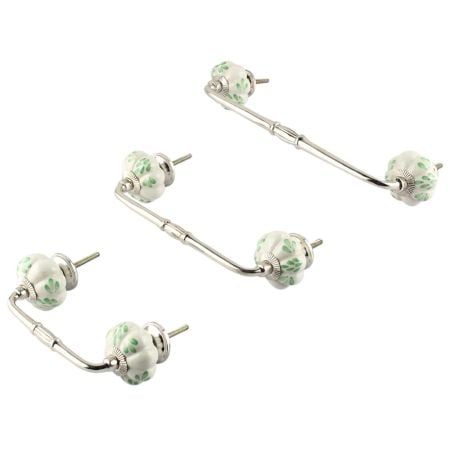 Green Leaf Ceramic Bridge Handle