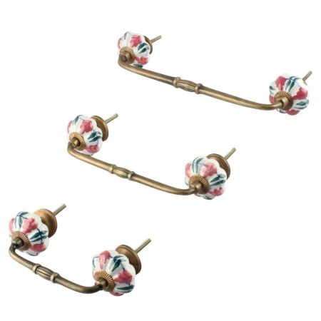 Royal Pink Ceramic Bridge Handle