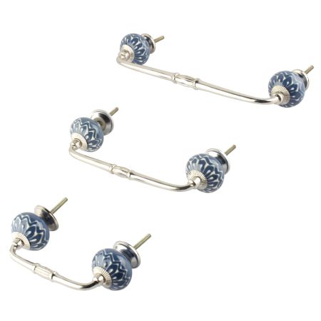 Cobalt Blue Ceramic Bridge Handle