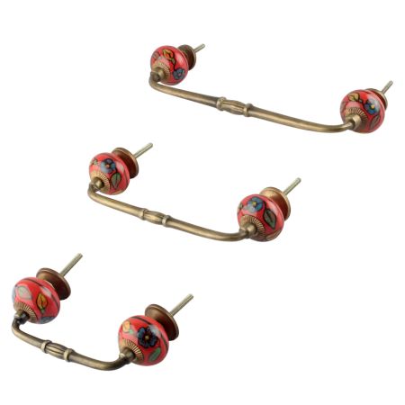 Blue Sunflower Ceramic Bridge Handle