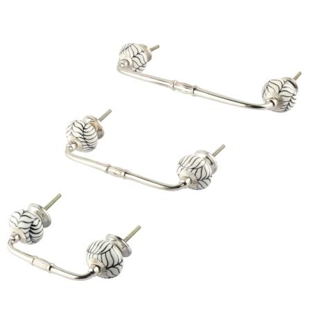 Black Leaf Ceramic Bridge Handle