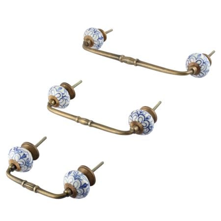 Geoffrey Blue Ceramic Bridge Handle