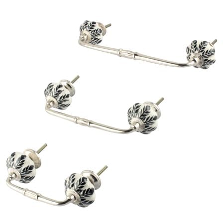 Black Leaf Melon Ceramic Bridge Handle