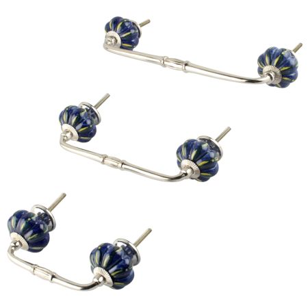 Yellow Drop Melon Ceramic Bridge Handle