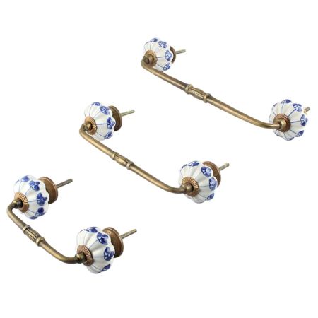 Blue Shamrock Ceramic Bridge Handle