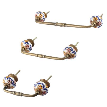 Mustard Red Tiny Ceramic Bridge Handle