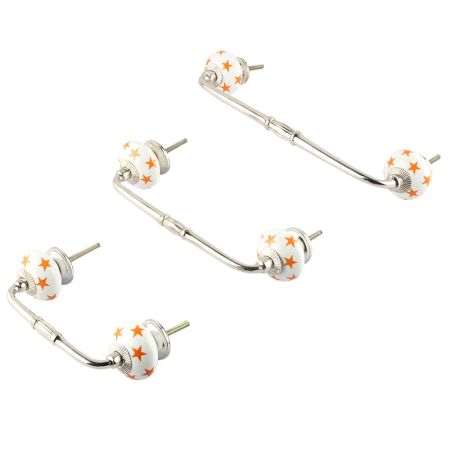 Orange Star Ceramic Bridge Handle