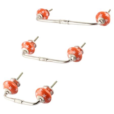 Orange Star Ceramic Bridge Handle