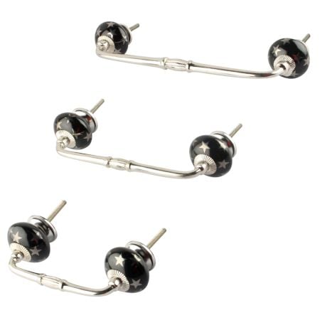 Silver Star Ceramic Bridge Handle