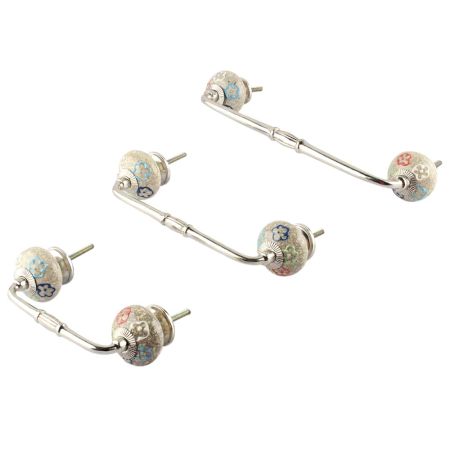 Multicolor Crackle Ceramic Bridge Handle