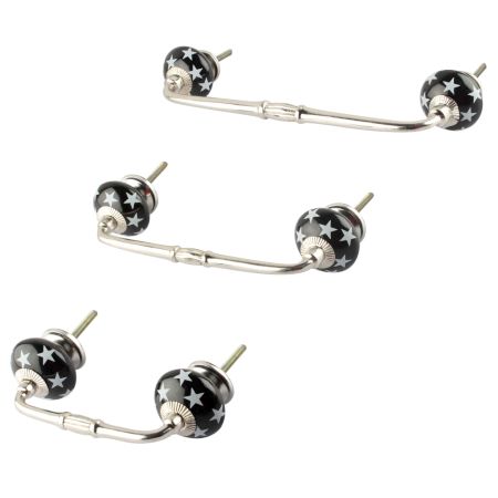 Navy Blue Star Ceramic Bridge Handle