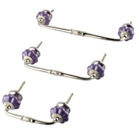Neon Purple Ceramic Melon Bridge Handle Online