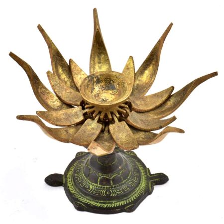 Bronze Lotus Candle Stand