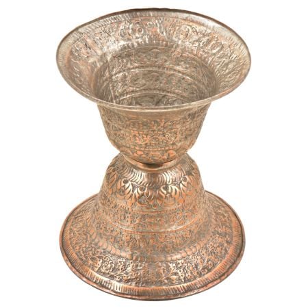 Traditional Copper Repousse Ugal-Daan(Spittoon)