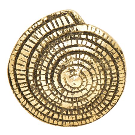 Brass Tribal Spiral Coiled Shell Shaped knob