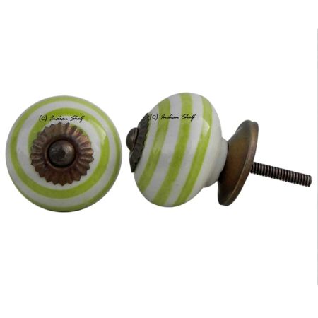 Old Lime Striped Knob