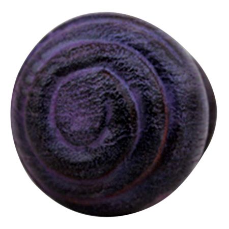 Purple Spiral Wooden Knob