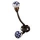 Navy Blue Floral Iron Hooks-EHG-61