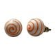 Orange Striped White Knob