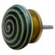 Green Striped Flat Knob