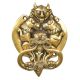 Handcrafted  Brass Demon Two Lions Dragon Head Door Knocker