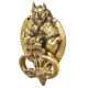 Handcrafted  Brass Demon Two Lions Dragon Head Door Knocker