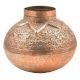 Vintage Copper Repoussee Hand Hammered Floral Vase Or Water Pot