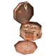 Indian Embossed Pattern Copper Betel Nut Pandan Box
