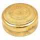 Brass Handmade Round Bread Box Or Chapati Box With Engraved Lid