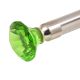 Green Diamond Cut Crystal Curtain Rod Finials In Pair