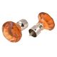 OrangeÂ Diamond Cut Crystal Curtain Rod Finials In Pair