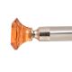 OrangeÂ Diamond Cut Crystal Curtain Rod Finials In Pair