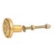 Engraved Floral Round Brass Knob