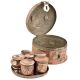 Indian Paan Daan Betel Leaf Storage Copper Container Box