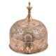 Handcrafted Stupa Form Repousse Decoration Copper Paandan With Lock Handle
