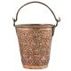 Handcrafted Floral  Design Copper Bucket with Handle