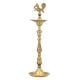 Engraved Brass Long Mayur South Indian Oil Lamp