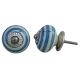Old Turquoise Striped Knob